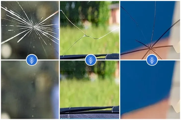 Multiple windshield damage repair comparison