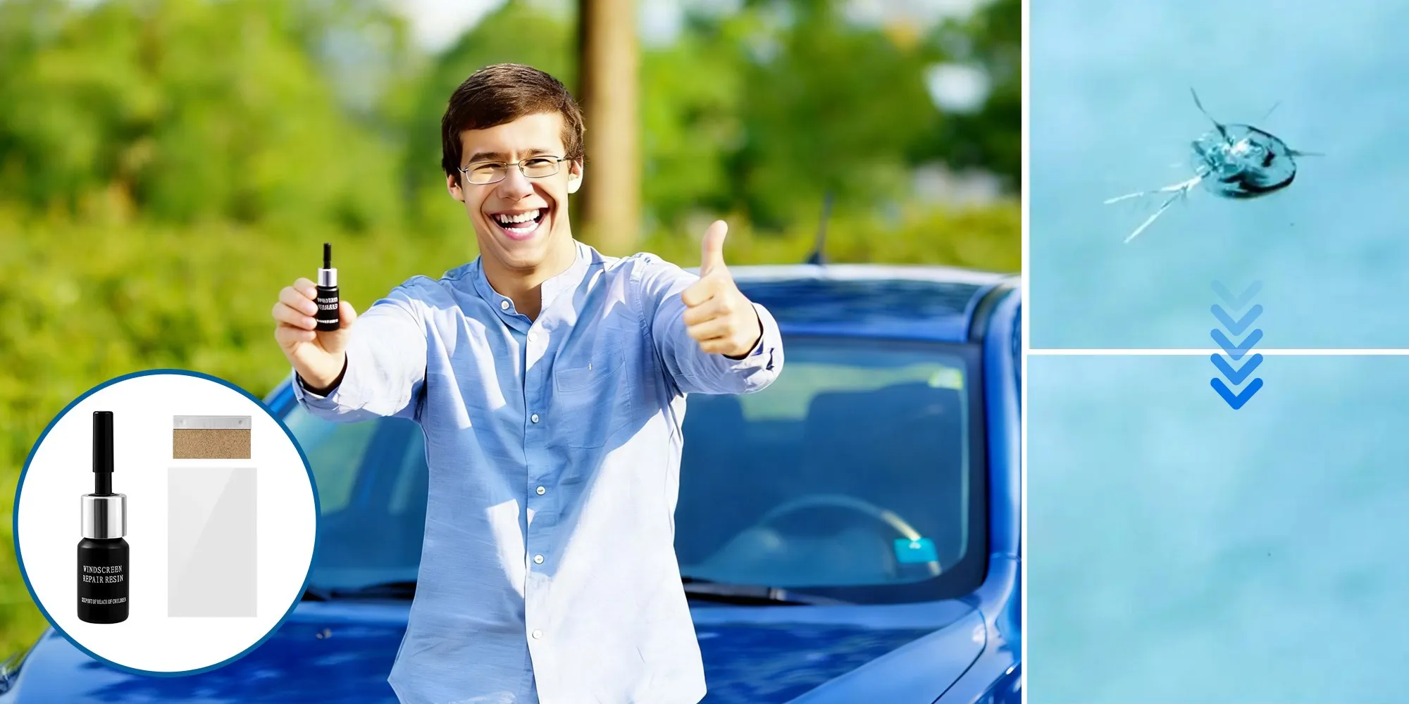 Windshield repair demonstration